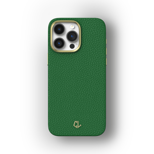 Coque luxe en cuir pour iPhone 13, 13 Mini, 13 Pro, 13 Pro Max - Vert